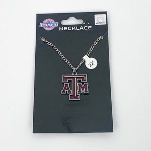 Texas Aggies A & M Logo Charm 22" Chain Necklace Officially Collegiate Licensed